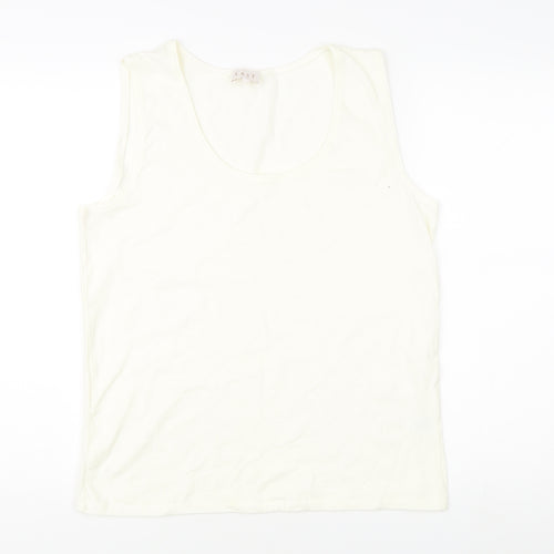 EAST Ivory Women's Regular Fit Scoop Neck Tank Top