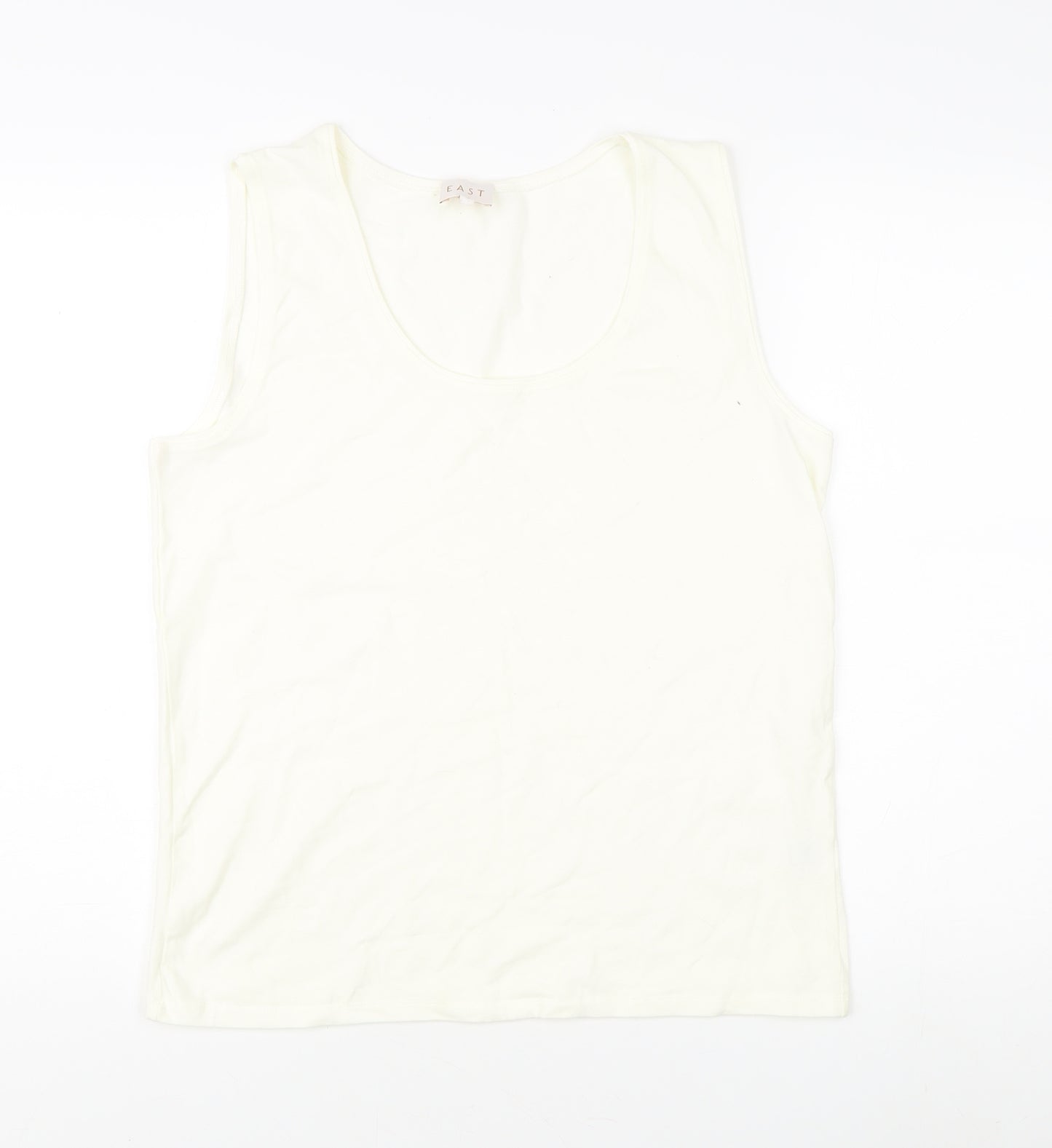 EAST Ivory Women's Regular Fit Scoop Neck Tank Top