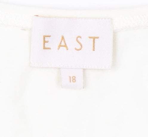 EAST Ivory Women's Regular Fit Scoop Neck Tank Top