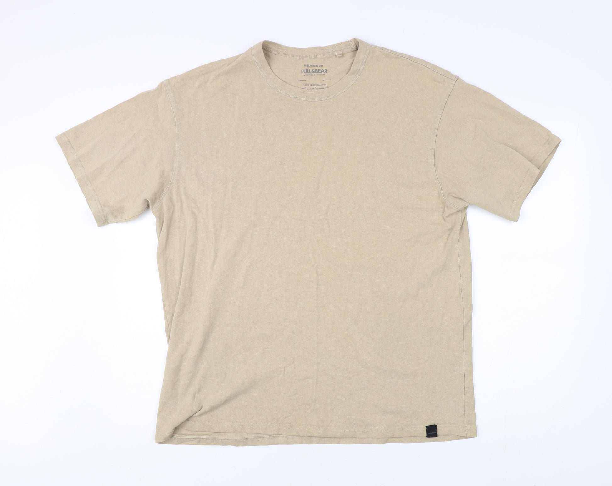 Pull Bear Men's Beige XL Relaxed Fit T-Shirt – Preworn