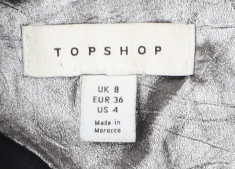 Topshop Silver Long Sleeve Women's Top, UK 8 - New