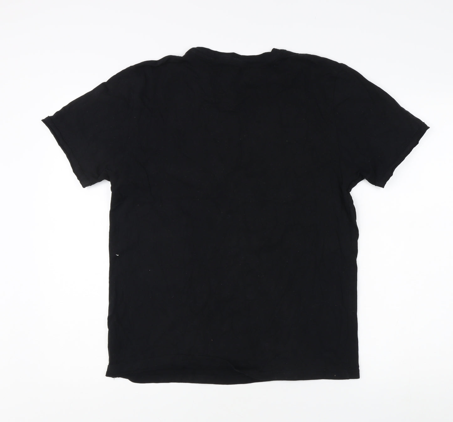 Next Men's Black Graphic T-Shirt, Size M, Cotton