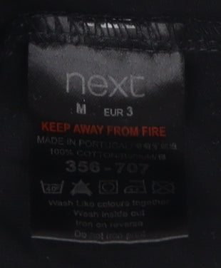 Next Men's Black Graphic T-Shirt, Size M, Cotton