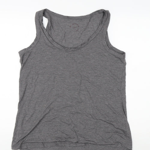 Next Women's Grey Tank Top Size 16 Scoop Neck Casual