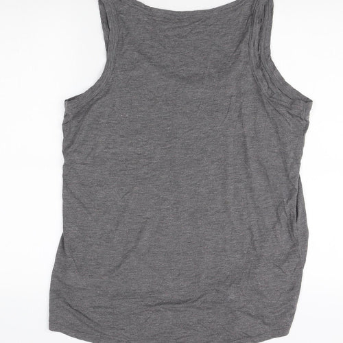 Next Women's Grey Tank Top Size 16 Scoop Neck Casual