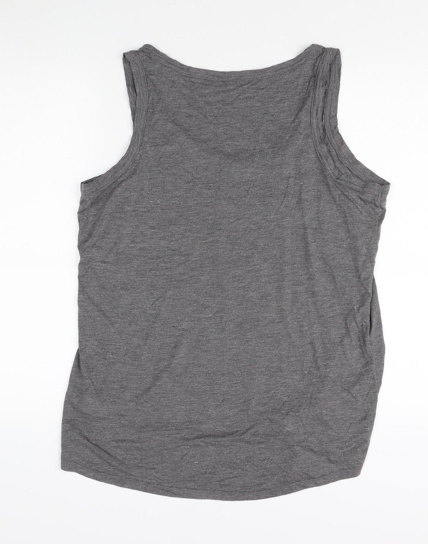 Next Women's Grey Tank Top Size 16 Scoop Neck Casual