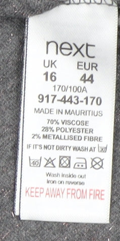 Next Women's Grey Tank Top Size 16 Scoop Neck Casual