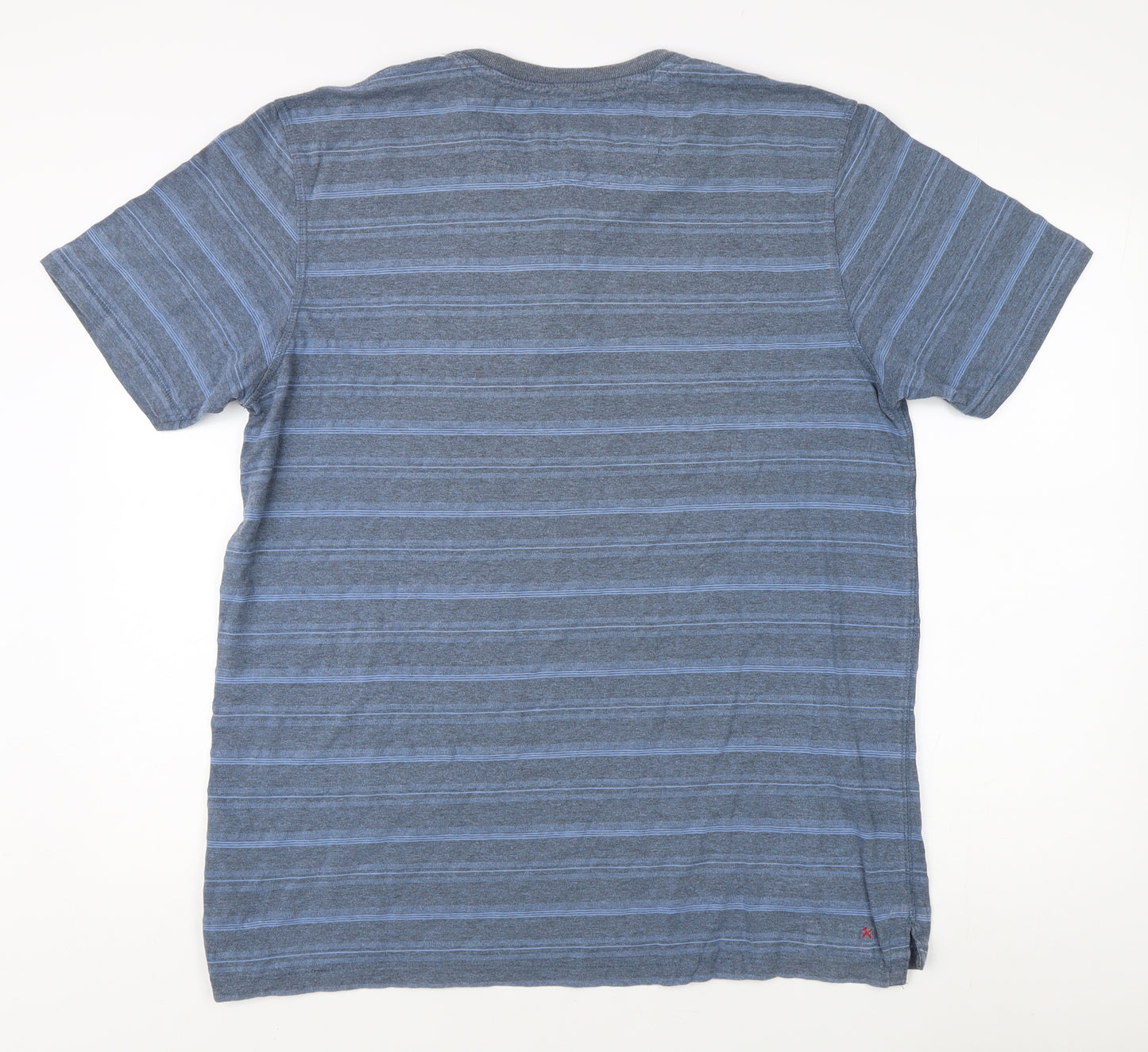 Fat Face Men's Blue Striped Polo Shirt L