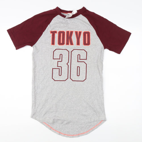 H&M Boys Grey Sports T-Shirt, 11-12 Years, Casual Style