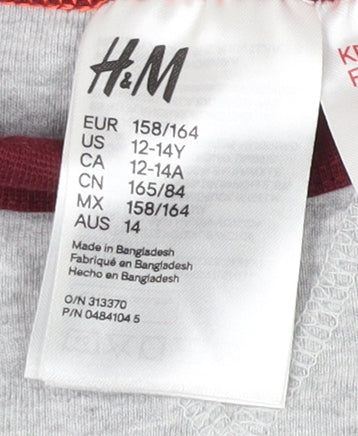 H&M Boys Grey Sports T-Shirt, 11-12 Years, Casual Style
