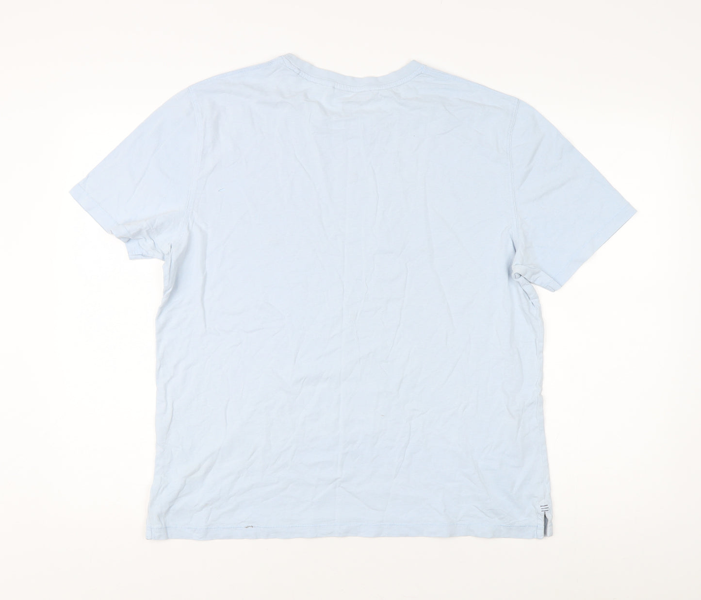 White Stuff Men's Blue Graphic Print T-Shirt L