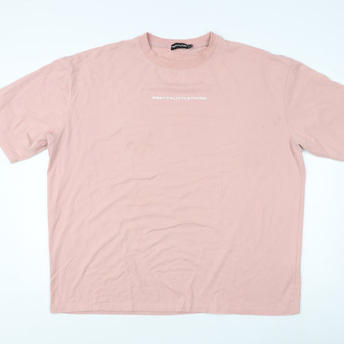 PrettyLittleThing Women’s Pink Crew Neck T-Shirt Size 16
