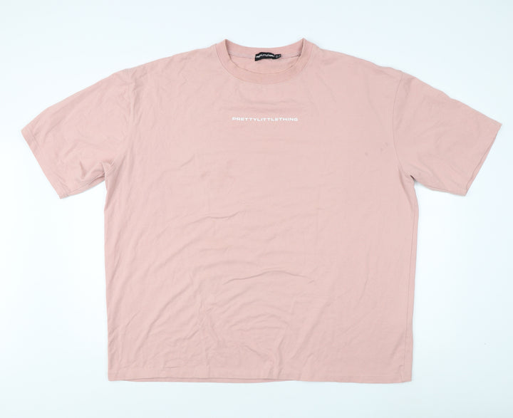 PrettyLittleThing Women’s Pink Crew Neck T-Shirt Size 16