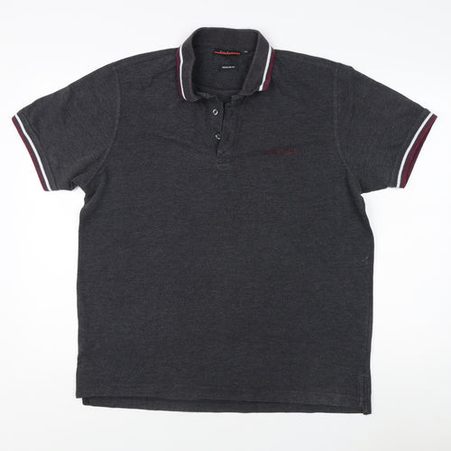 Pierre Cardin Men's Grey Polo Shirt XL Regular Fit
