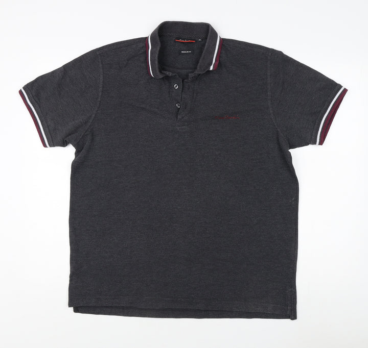 Pierre Cardin Men's Grey Polo Shirt XL Regular Fit