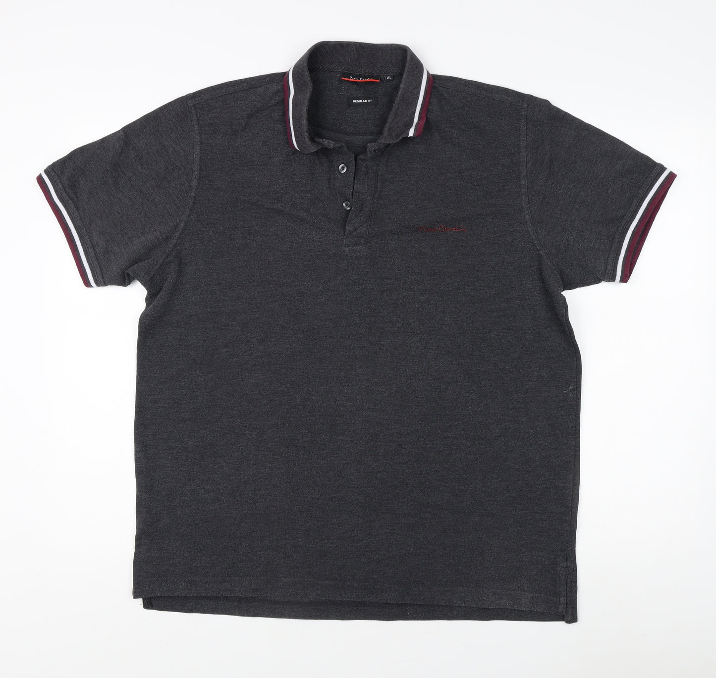 Pierre Cardin Men's Grey Polo Shirt XL Regular Fit
