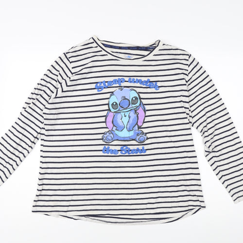 Disney Women's Multicoloured Striped T-Shirt XL