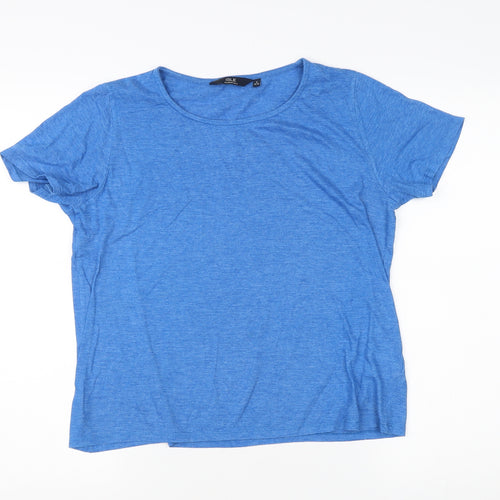 ISLE Women's Blue T-Shirt, Size S, Casual Round Neck
