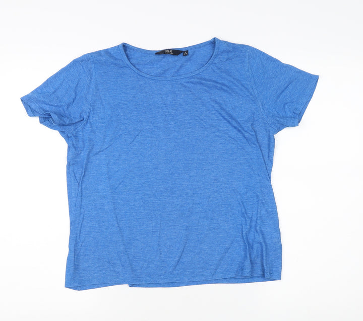 ISLE Women's Blue T-Shirt, Size S, Casual Round Neck