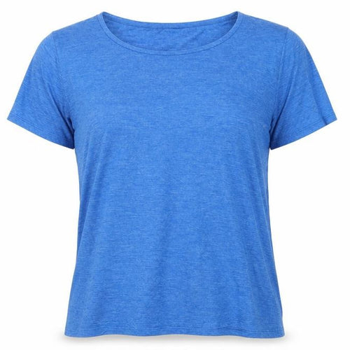 ISLE Women's Blue T-Shirt, Size S, Casual Round Neck