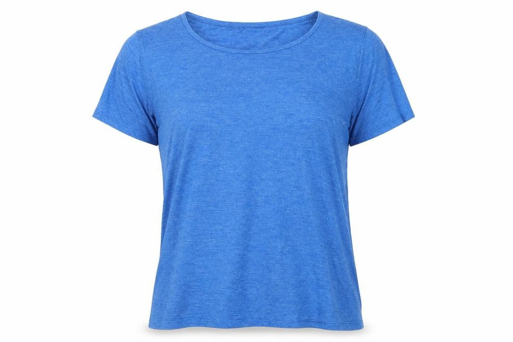 ISLE Women's Blue T-Shirt, Size S, Casual Round Neck