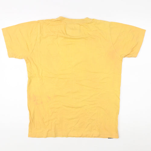 UCLA Men's Yellow M T-Shirt - Cotton Logo Short Sleeve