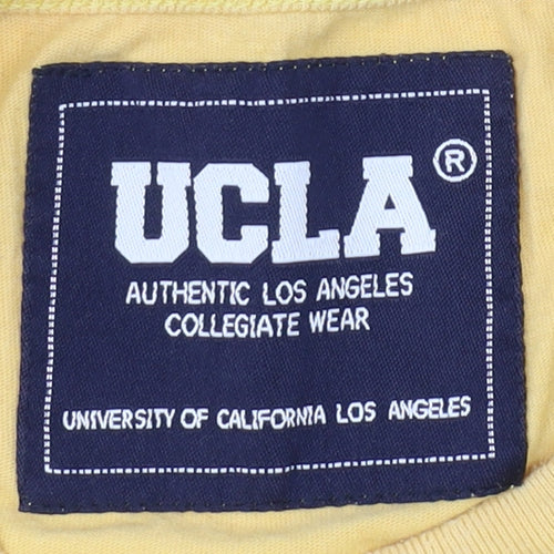 UCLA Men's Yellow M T-Shirt - Cotton Logo Short Sleeve