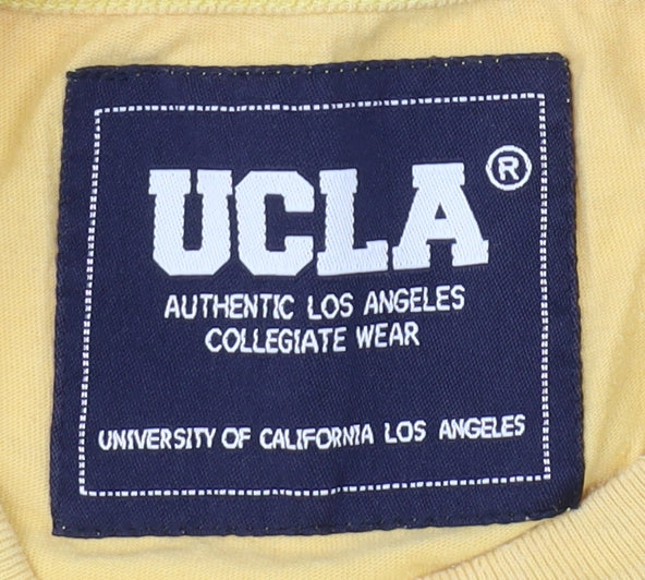 UCLA Men's Yellow M T-Shirt - Cotton Logo Short Sleeve