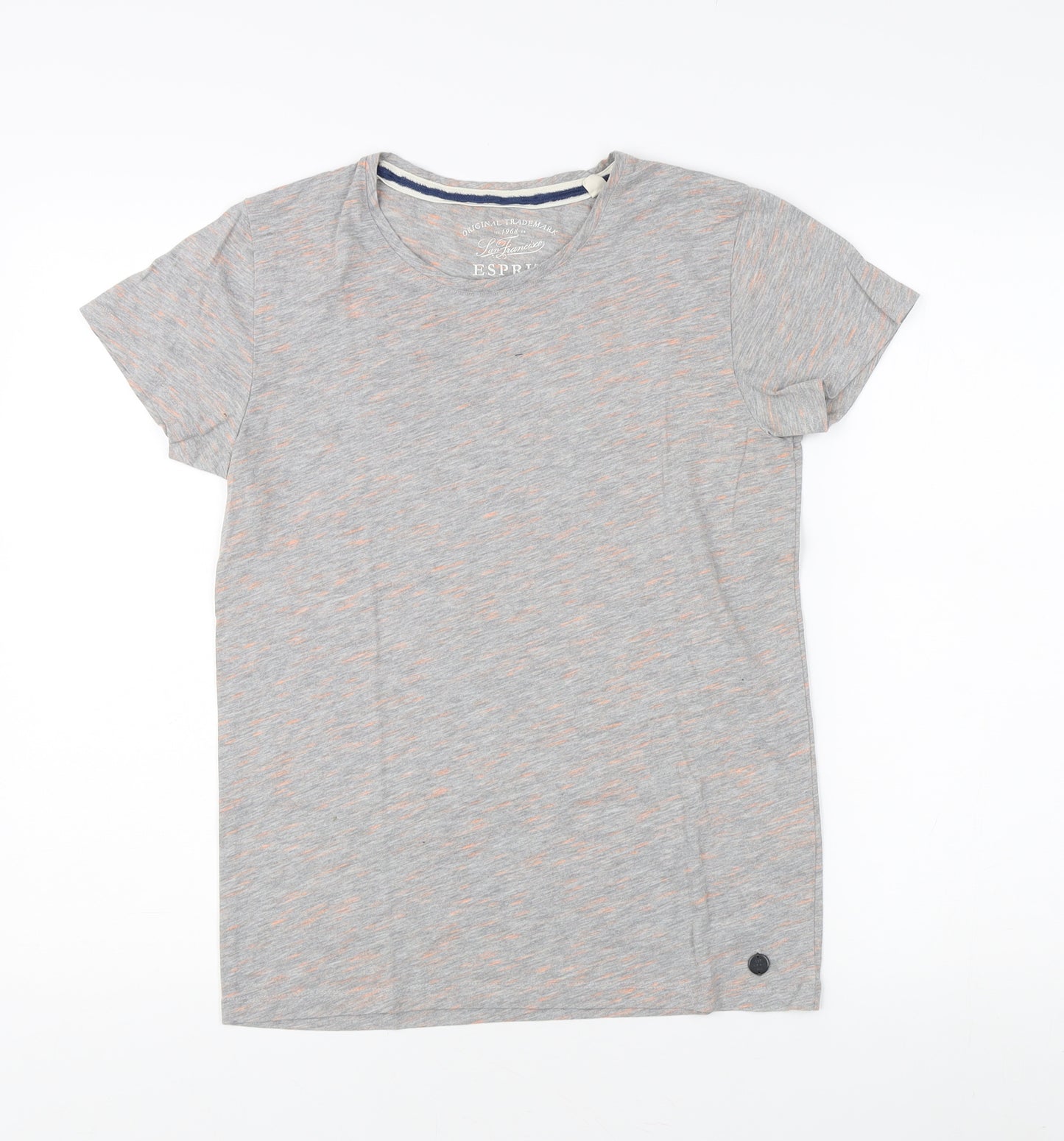 Esprit Men's Grey Crew Neck T-Shirt, Size S
