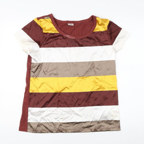 Esprit Women's Multicoloured L Striped T-Shirt