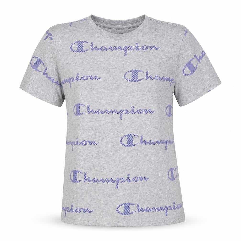 Front view of Champion Grey Basic T-Shirt L for Teens