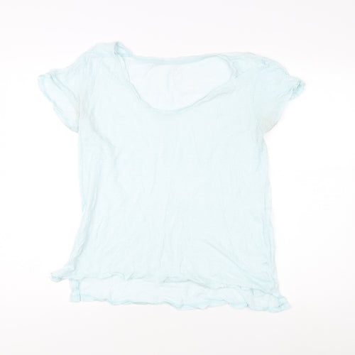 Gap Women's Blue Scoop Neck T-Shirt - Size S