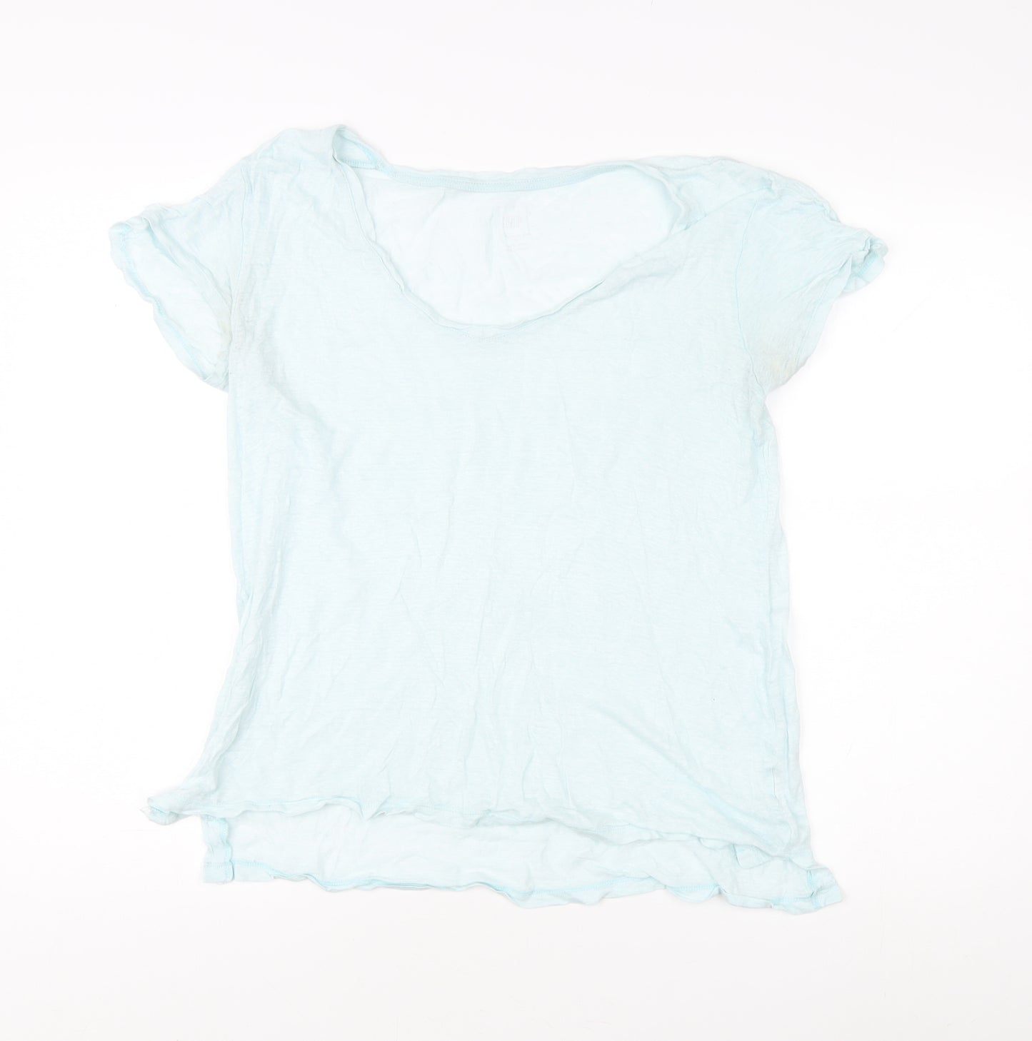 Gap Women's Blue Scoop Neck T-Shirt - Size S