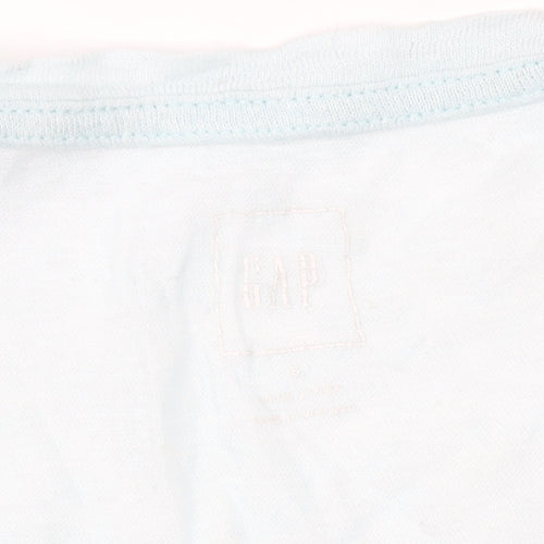 Gap Women's Blue Scoop Neck T-Shirt - Size S