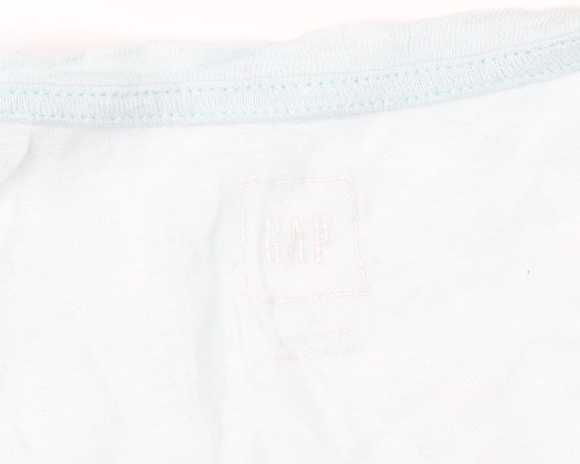 Gap Women's Blue Scoop Neck T-Shirt - Size S
