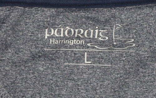 Pádraig Harrington Men's Grey 1/4 Zip Sweatshirt L
