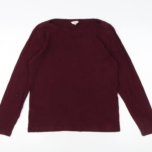 Cotton Traders Women's Burgundy Long Sleeve Top Size 12
