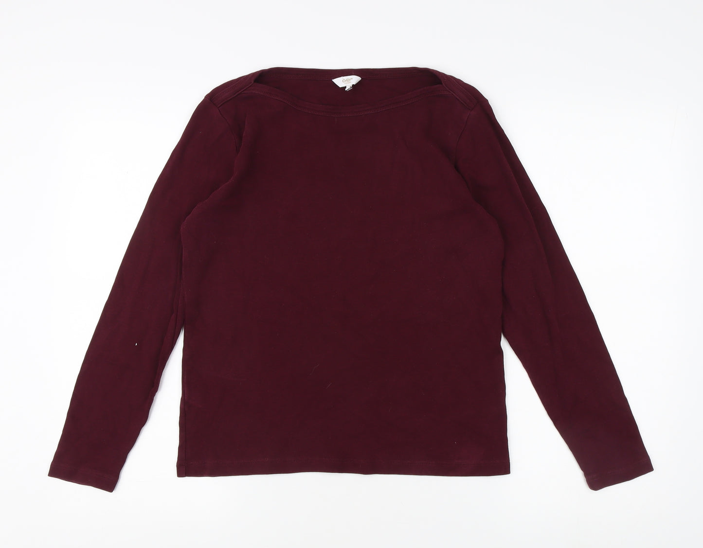 Cotton Traders Women's Burgundy Long Sleeve Top Size 12