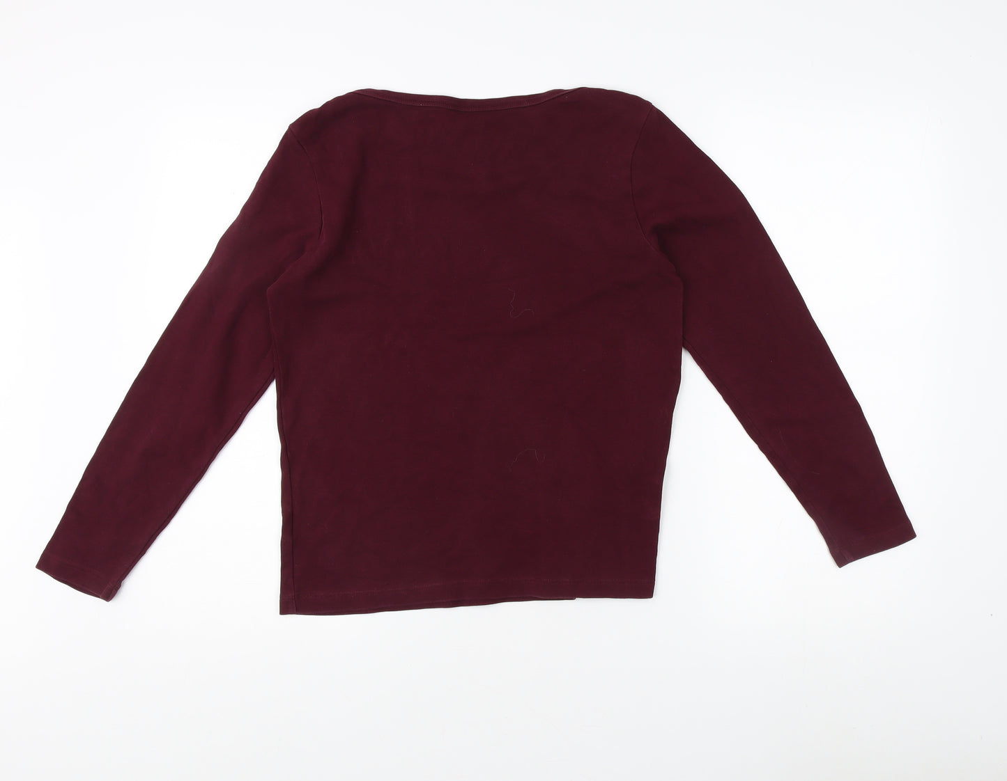 Cotton Traders Women's Burgundy Long Sleeve Top Size 12