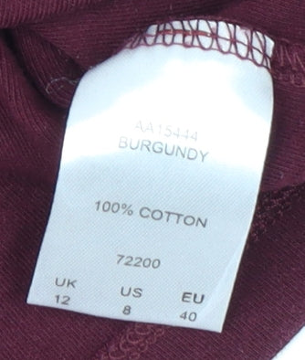 Cotton Traders Women's Burgundy Long Sleeve Top Size 12
