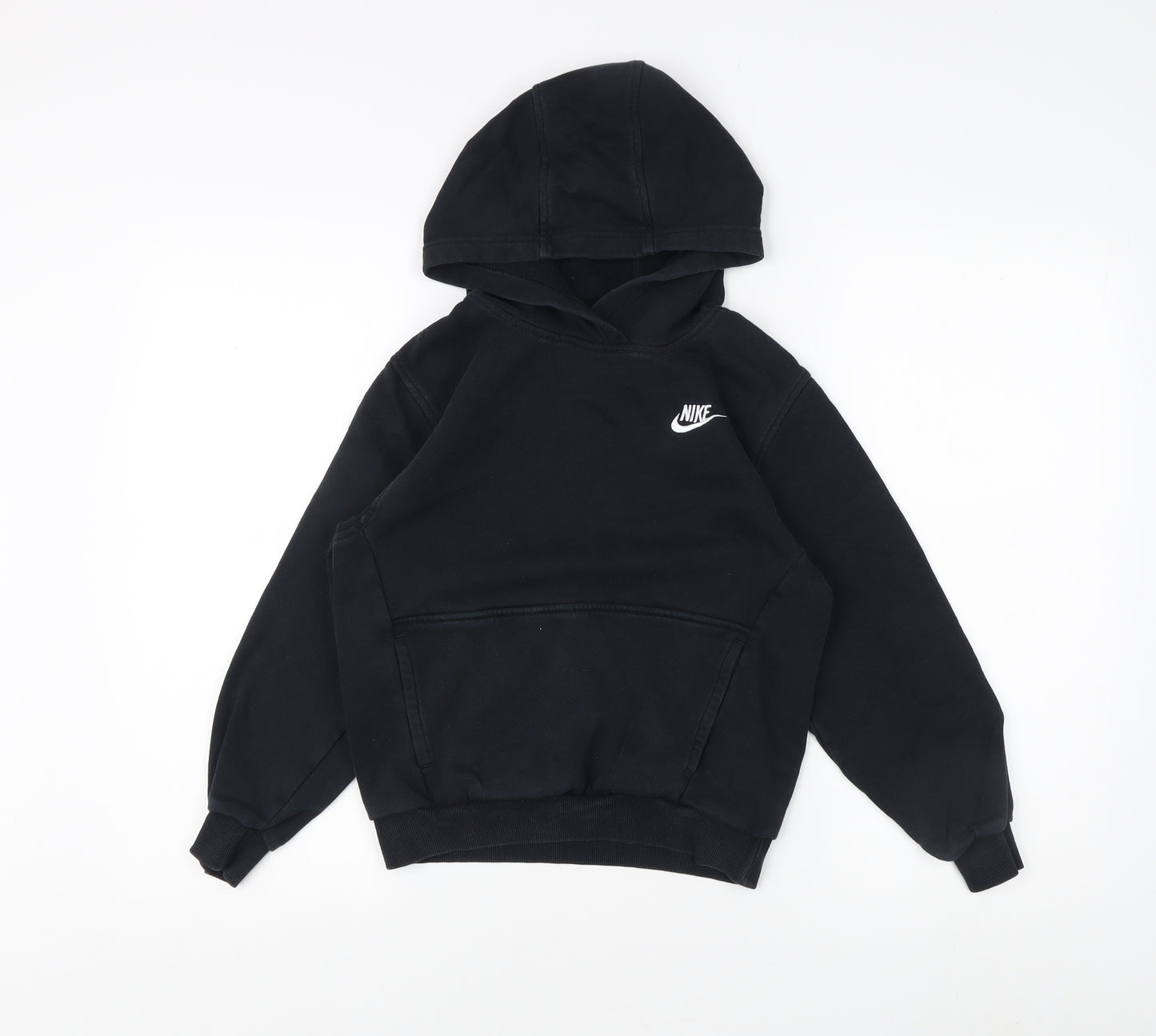 Nike Boys Black Pullover Hoodie - Size 11-12 Years, Logo Accent