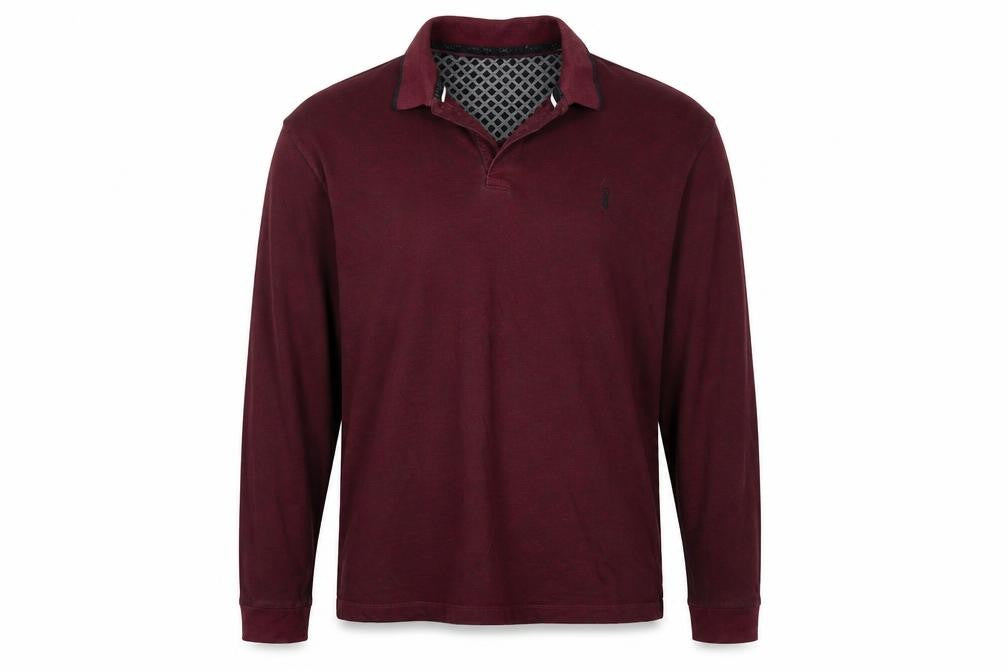 Front view of Next Men's Burgundy XL Regular Fit Cotton Top