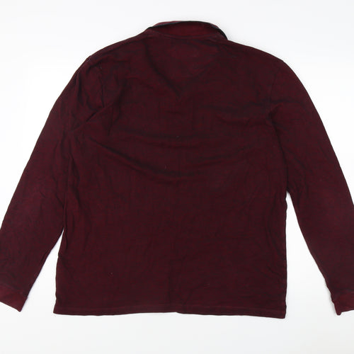 Next Men's Burgundy XL Regular Fit Cotton Top