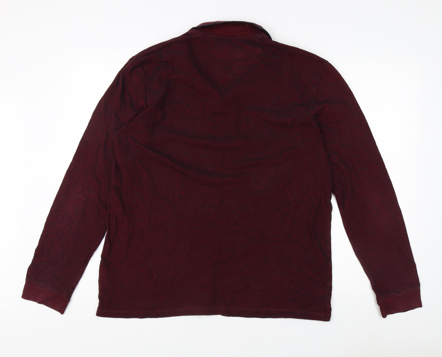 Next Men's Burgundy XL Regular Fit Cotton Top