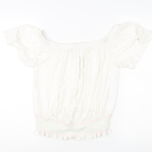 Next Women's Off the Shoulder White Blouse - Size 12