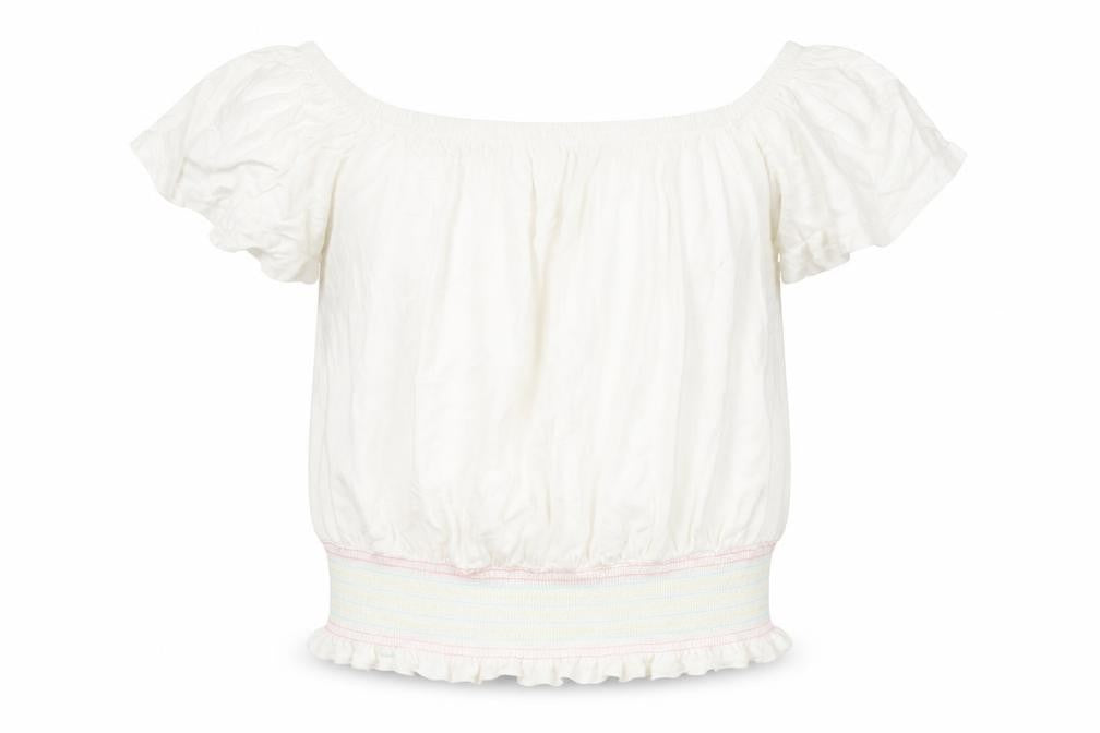 Front view of Next Women's Off the Shoulder White Blouse -, size 12
