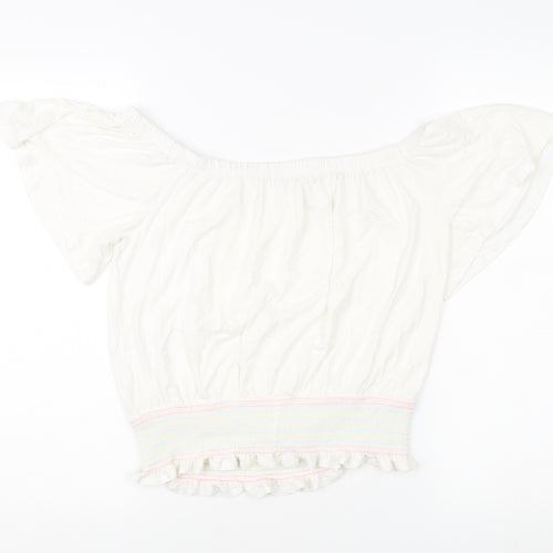 Next Women's Off the Shoulder White Blouse - Size 12