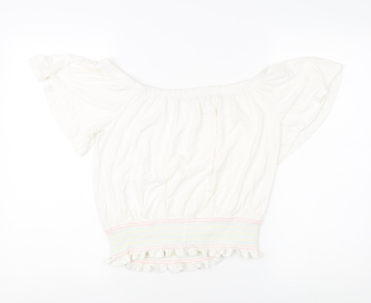 Next Women's Off the Shoulder White Blouse - Size 12