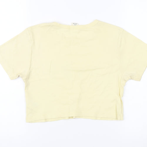 Urban Outfitters Women's Yellow Cropped T-Shirt M
