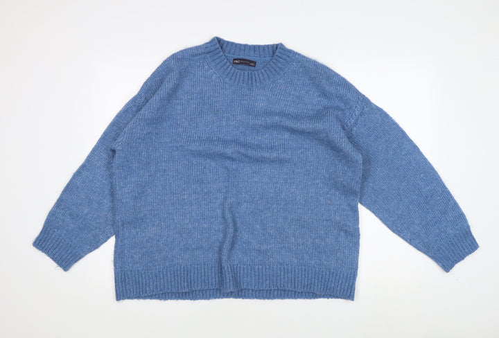 Marks and Spencer Women's Blue Pullover Jumper Large